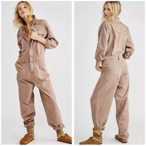 FREE PEOPLE SAMMIE DENIM COVERALL JUMPSUIT (XS) NWT